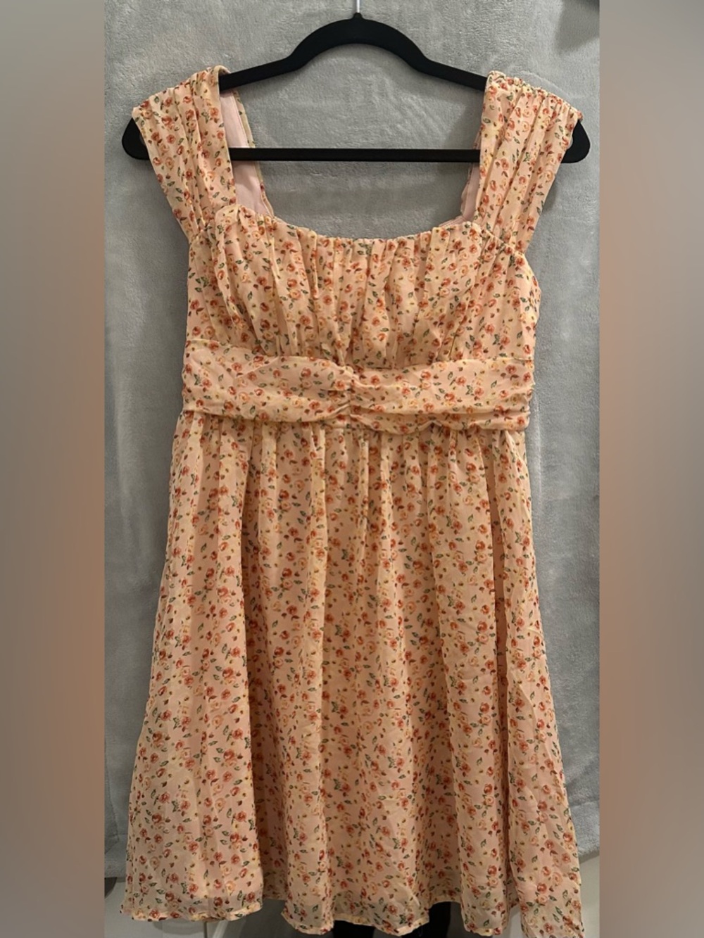 Forever 21 Blush Pink Floral Ruffled Sundress - Small